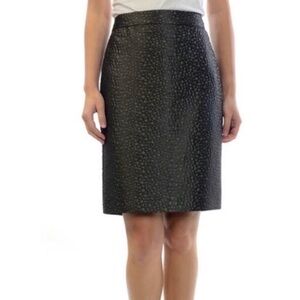 J.Crew Metallic Charcoal Jacquard Skirt Size 6  Effortless Elegance
